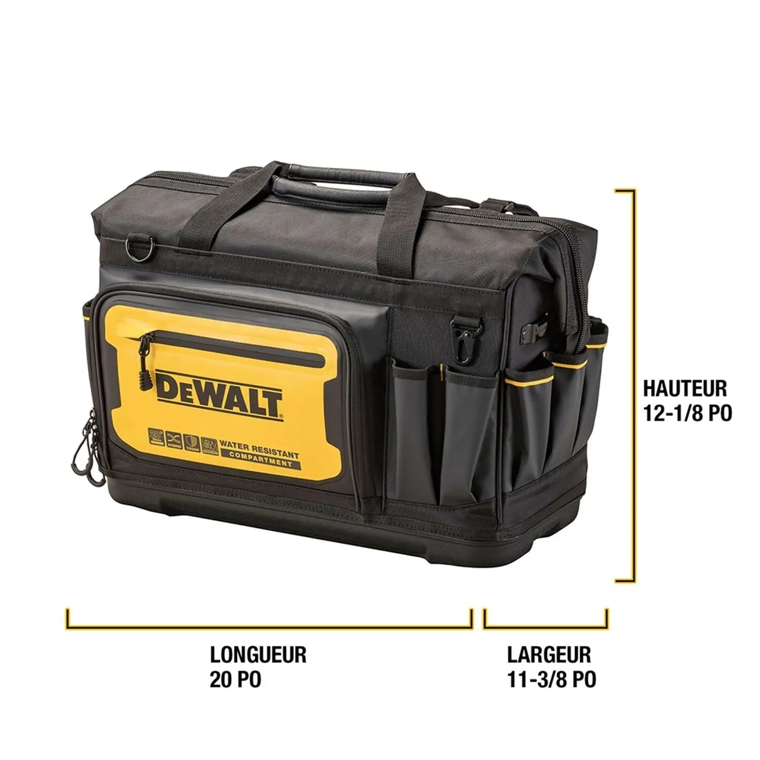 DEWALT DWST560104-20” PRO Open Mouth Tool Bag - Wise Line Tools