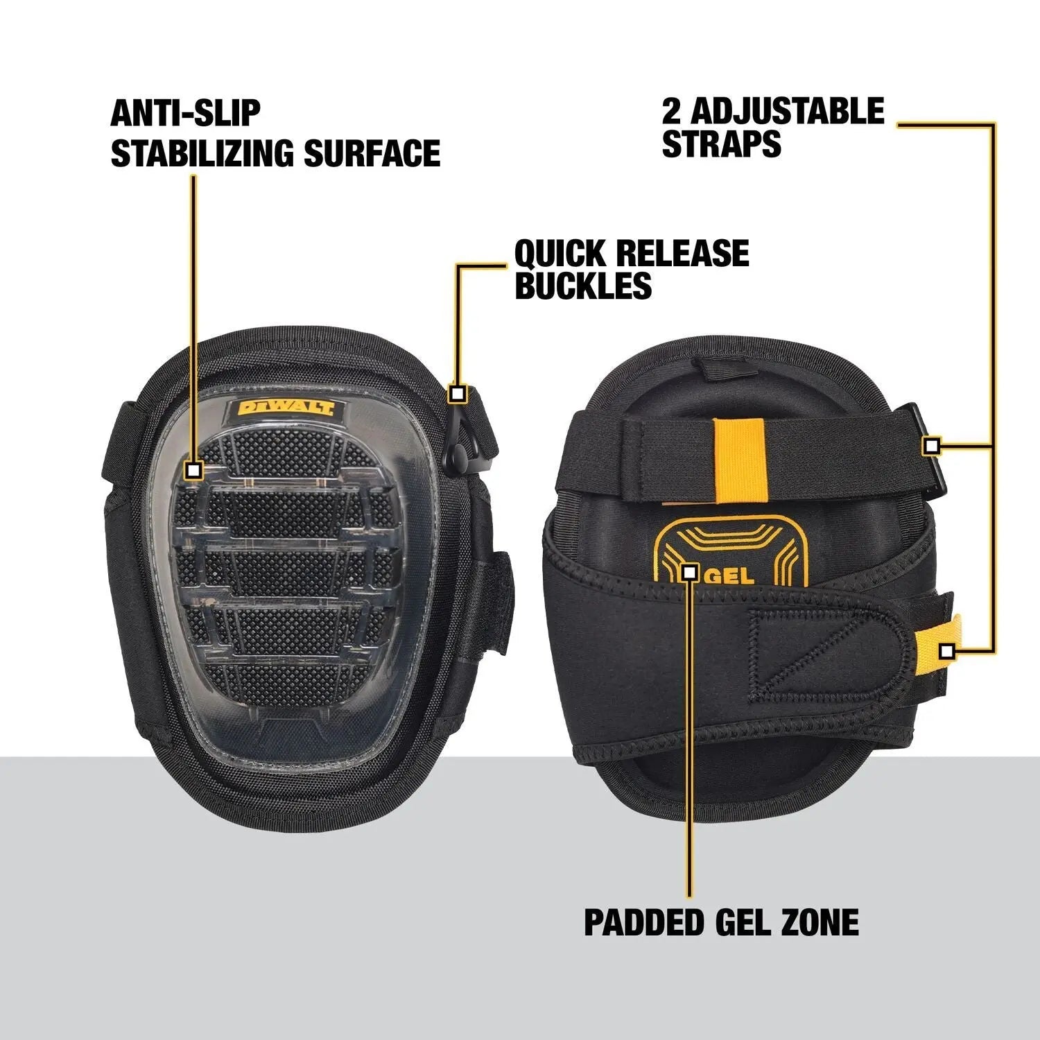 DEWALT DWST590012-Stabilizing Knee Pads with Gel - Wise Line Tools
