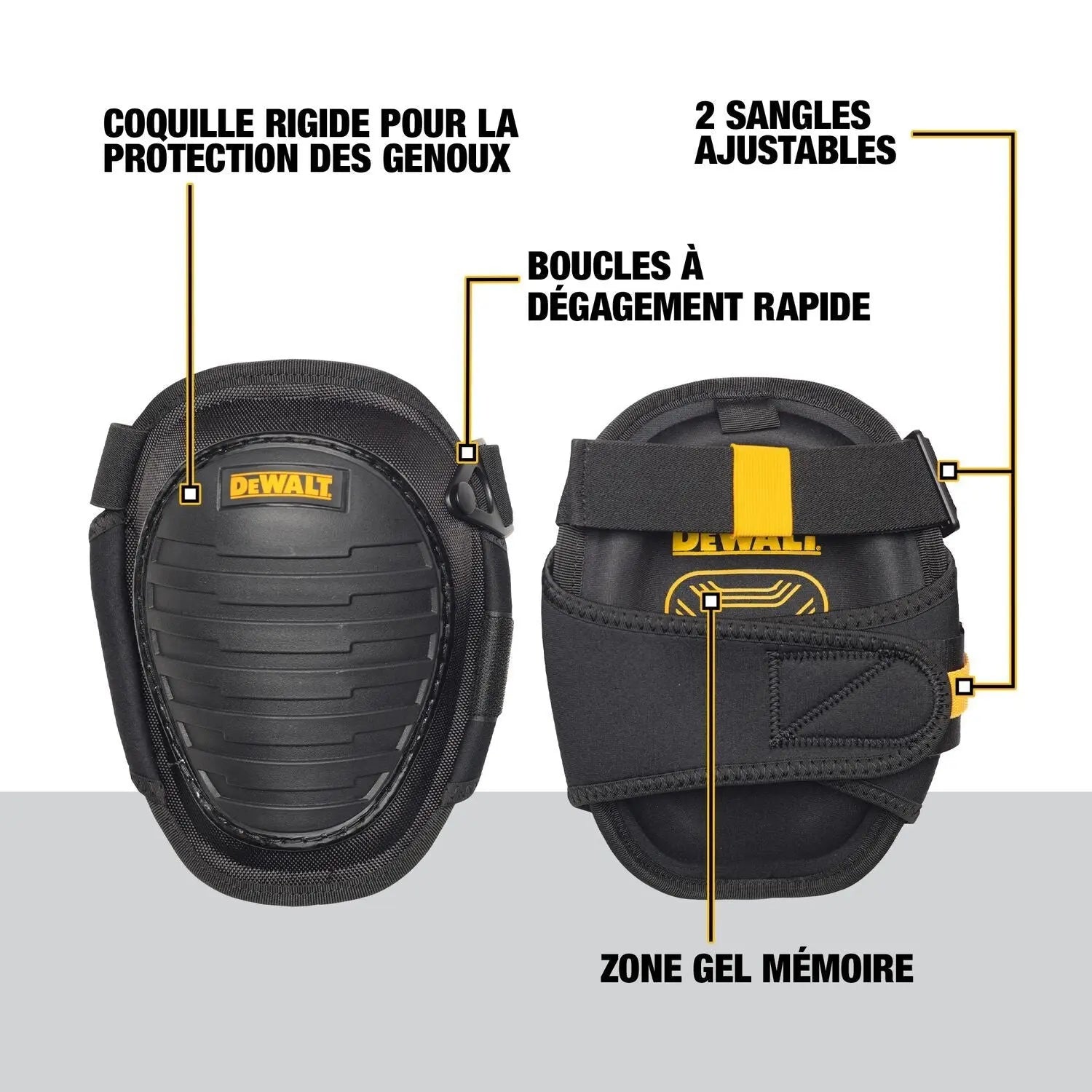 DEWALT DWST590013-Hard-Shell Knee Pads with Gel - Wise Line Tools