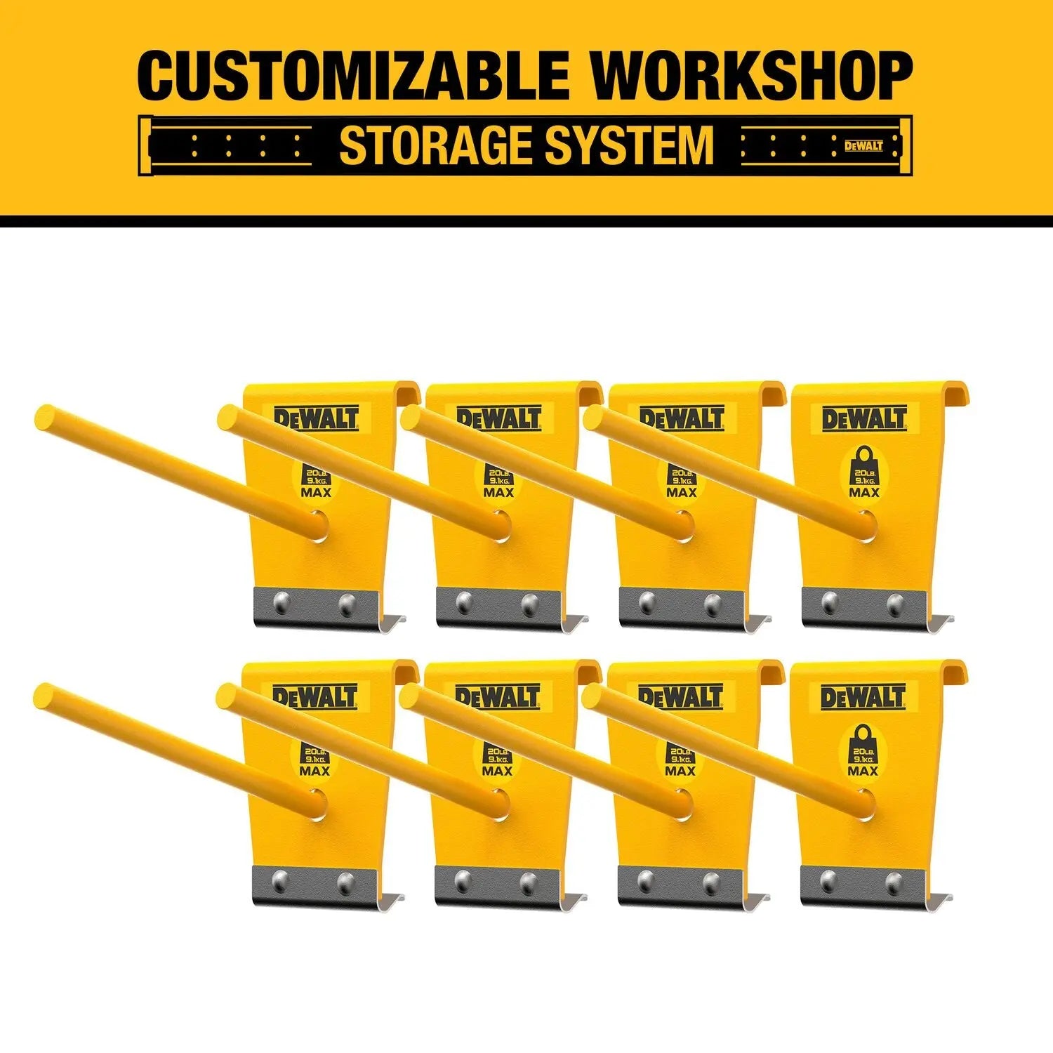 DEWALT DWST82817-8pc Corded Power Tool Peg Hook Set - Wise Line Tools