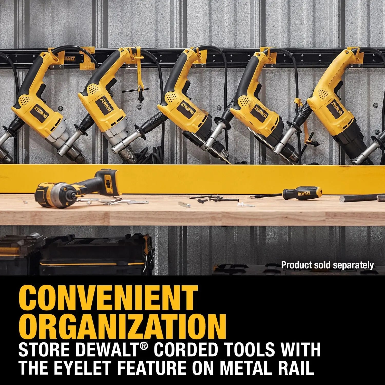 DEWALT DWST82817-8pc Corded Power Tool Peg Hook Set - Wise Line Tools