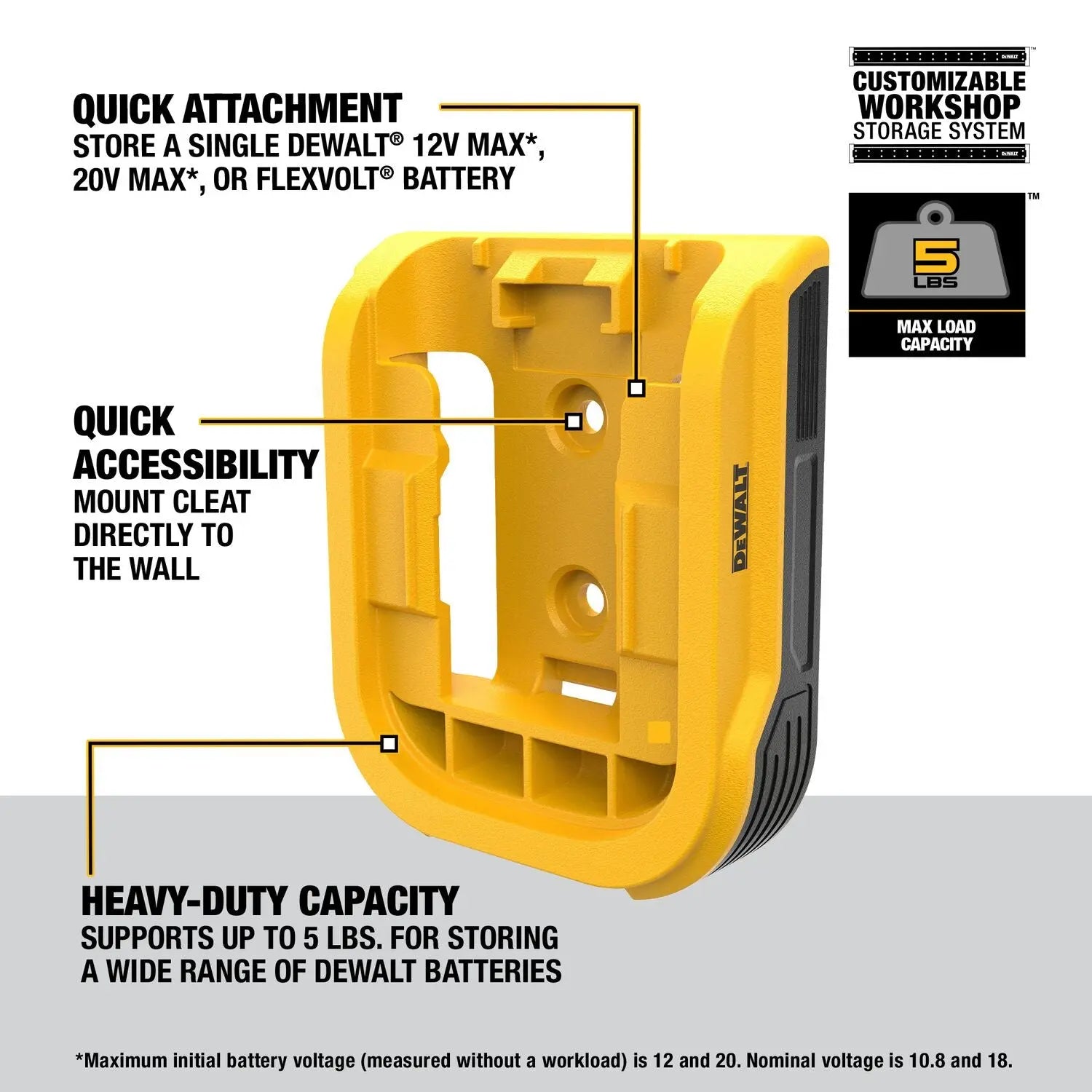 DEWALT DWST82820-Battery Cleat - Single DEWALT