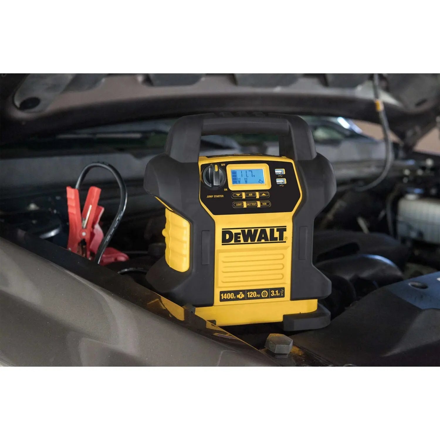 DEWALT DXAEJ14-CA -  1600 Peak Amp Jump Starter with Digital Compressor and USB Power Bank DEWALT