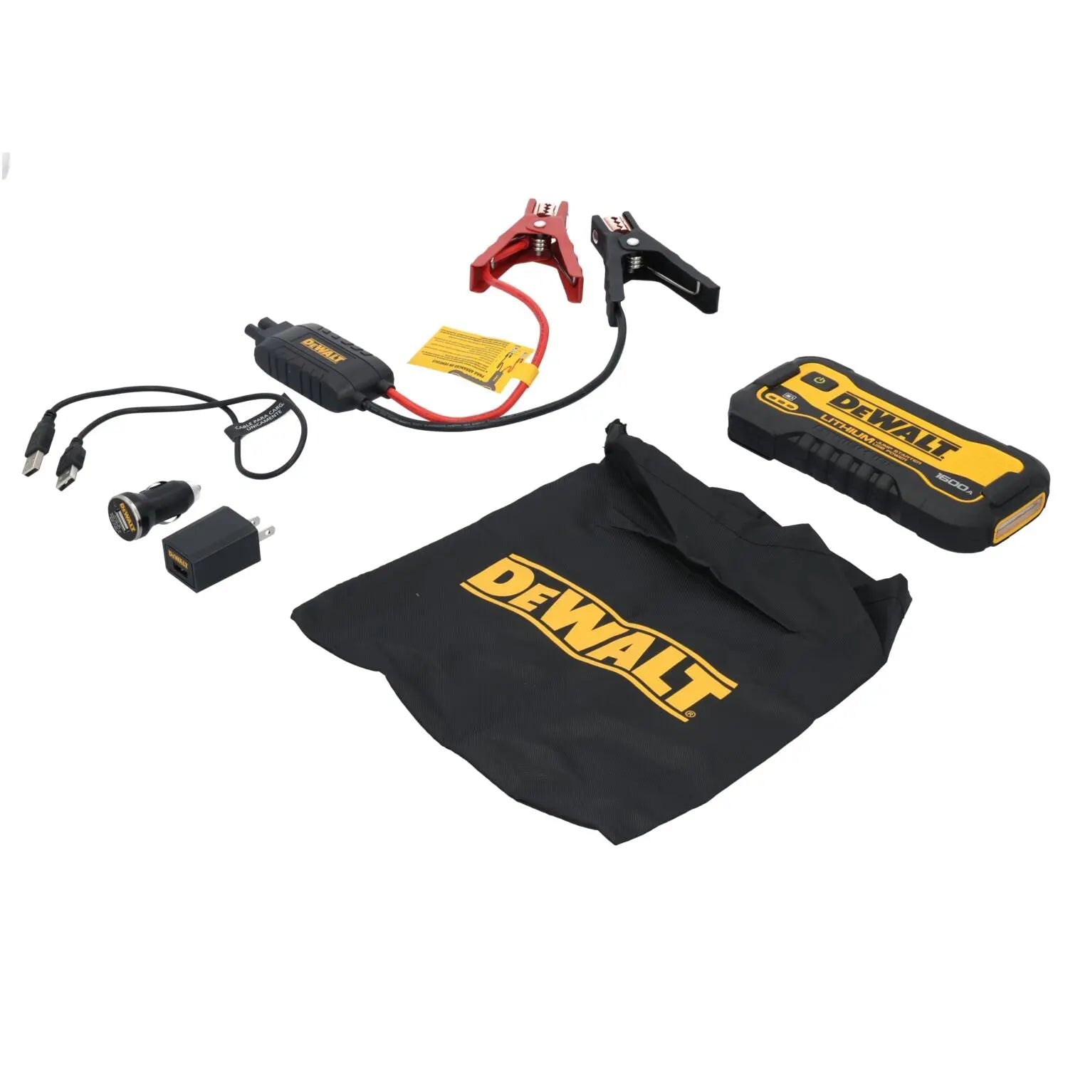 DEWALT DXAELJ16-CA -  1600 Peak Amp Lithium Jump Starter with USB Power Bank - Wise Line Tools