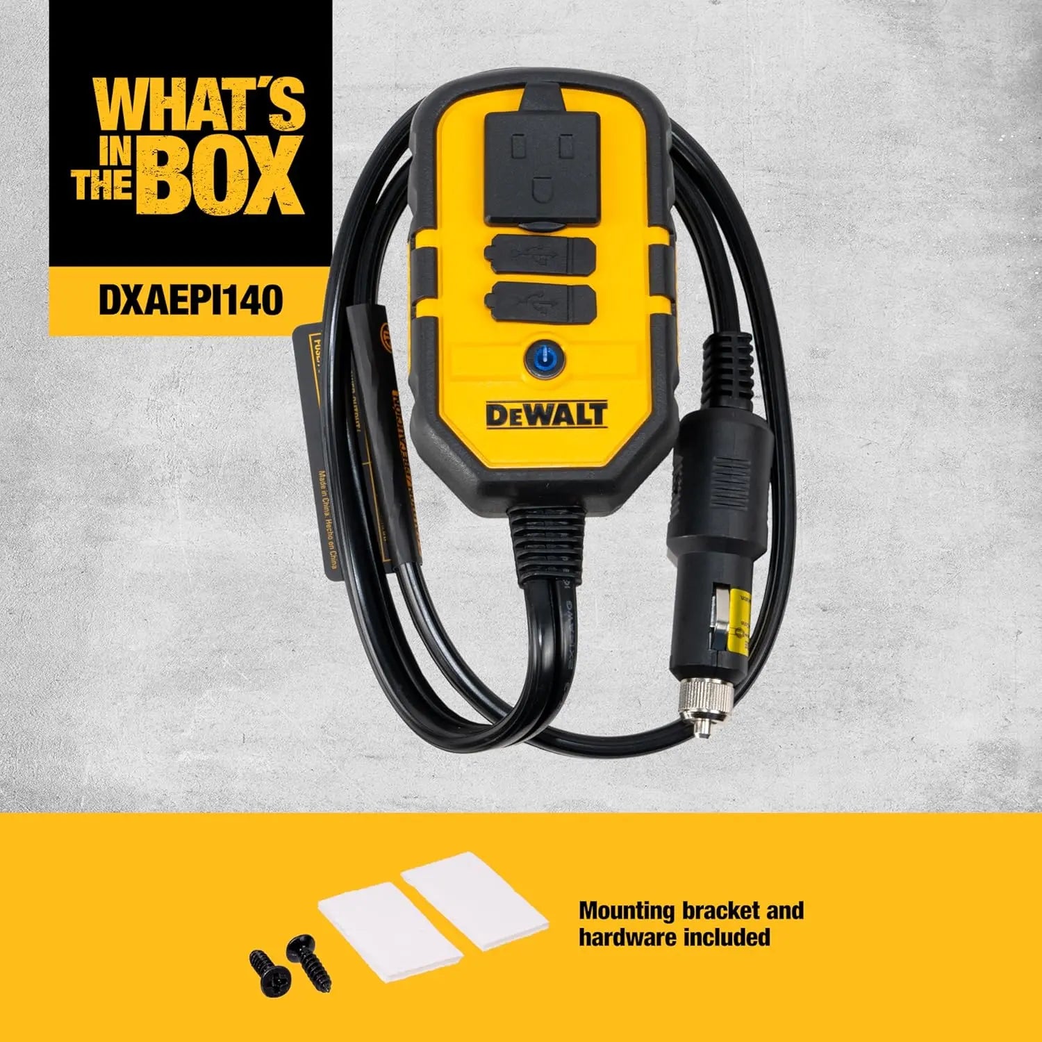 DEWALT DXAEPI140 - DeWalt 140 Watt Power Inverter DEWALT