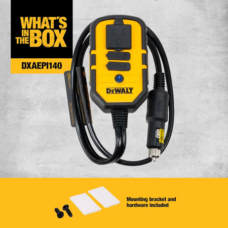 DEWALT DXAEPI140 - DeWalt 140 Watt Power Inverter DEWALT