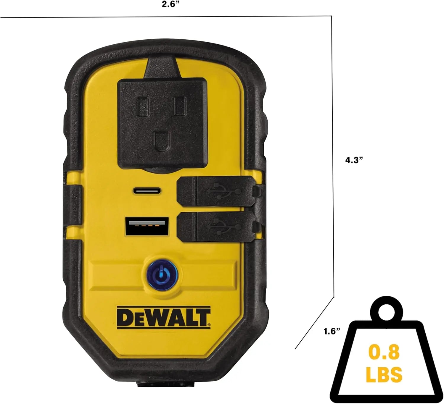 DEWALT DXAEPI140 - DeWalt 140 Watt Power Inverter DEWALT