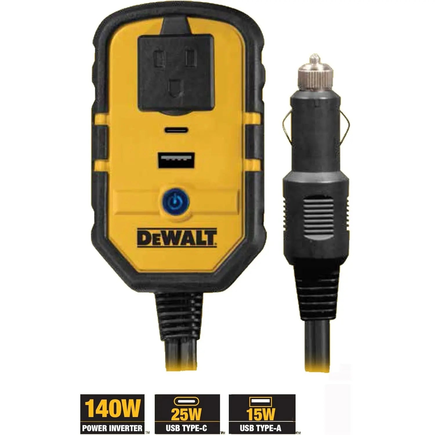 DEWALT DXAEPI140 - DeWalt 140 Watt Power Inverter DEWALT