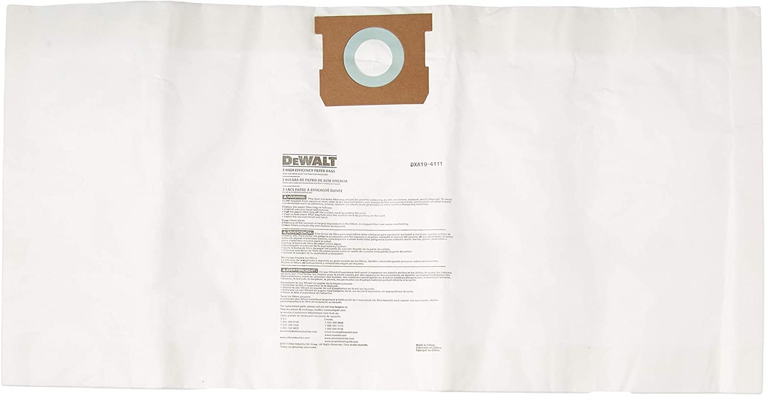 DEWALT DXVA19-4111 Dewalt Fine Dust Bag 6-10 Gal,3 - Wise Line Tools