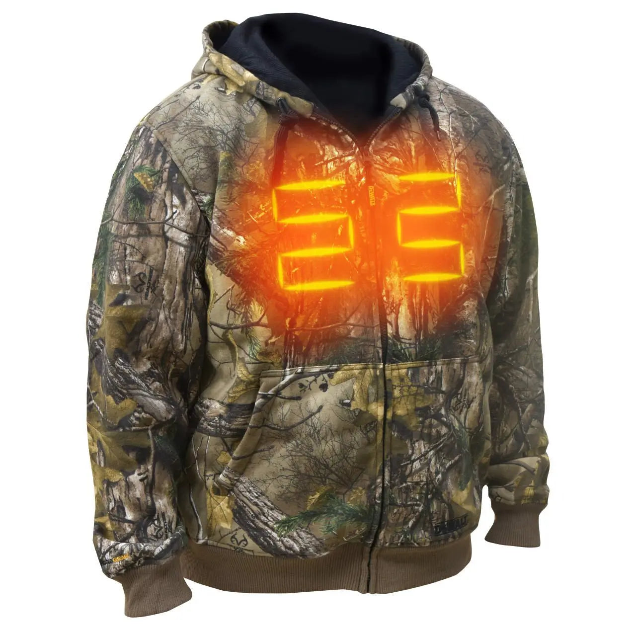 DEWALT® DCHJ074D1 - Men's Heated Realtree Xtra® Camouflage Hoodie Sweatshirt Kitted DEWALT