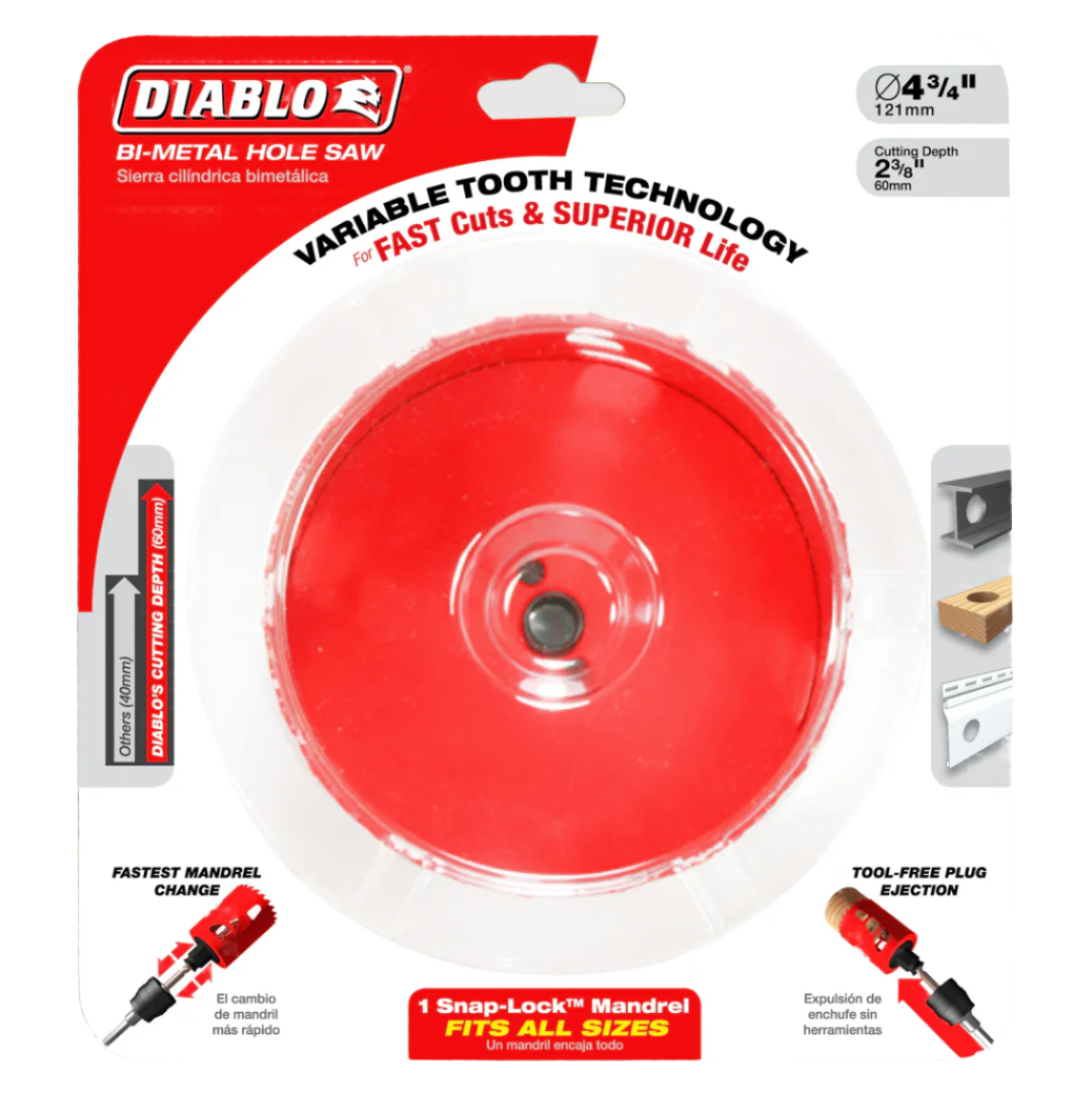 DIABLO DHS4750  -  4‑3/4" Hole Saw - Wise Line Tools