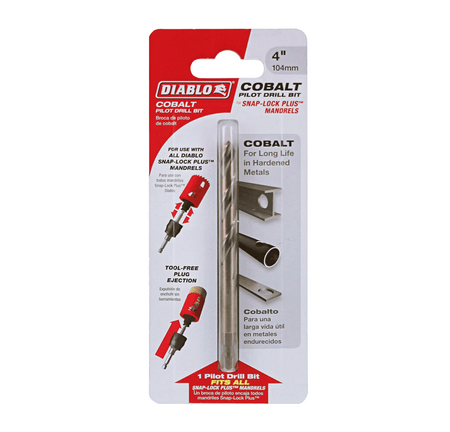 DIABLO  DHS4BITCB  -  4" Cobalt Pilot Drill Bit for Hardened Metals - Wise Line Tools