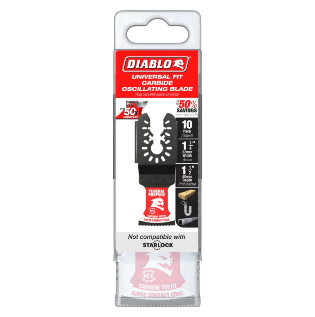 DIABLO - DOU125CGP10 - 1-1/4 in. Universal Fit Carbide Oscillating Blade for General Purpose Cuts DIABLO