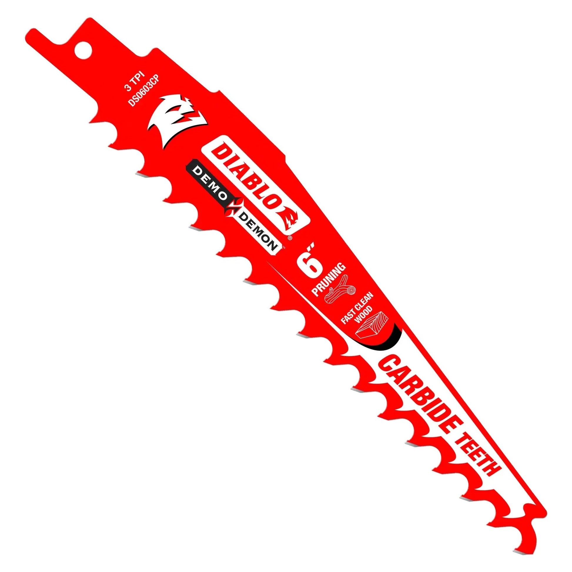 DIABLO DS0603CP10C - 6" 3TPI Carbide Demo Demon Recip Blade for Pruning/Clean Wood (10pk) Wise Line Tools