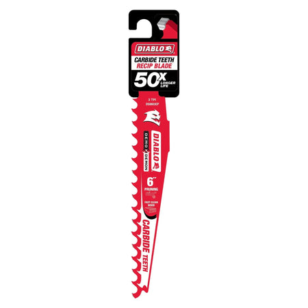 DIABLO DS0603CPC - 6" 3TPI Carbide Demo Demon Recip Blade for Pruning/Clean Wood DIABLO