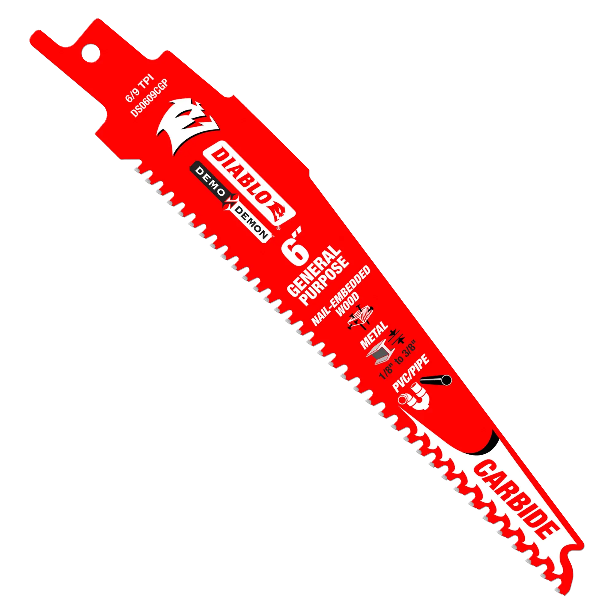 DIABLO DS0609CGP  -  6" 6/9TPI Carbide Teeth Demo Recip General  Blade DIABLO