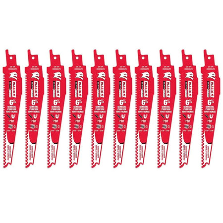 DIABLO DS0609CGP10C - 6" 6/9TPI Carbide Demo Demon Recip Blade for Gernal Purpose (10pk) DIABLO