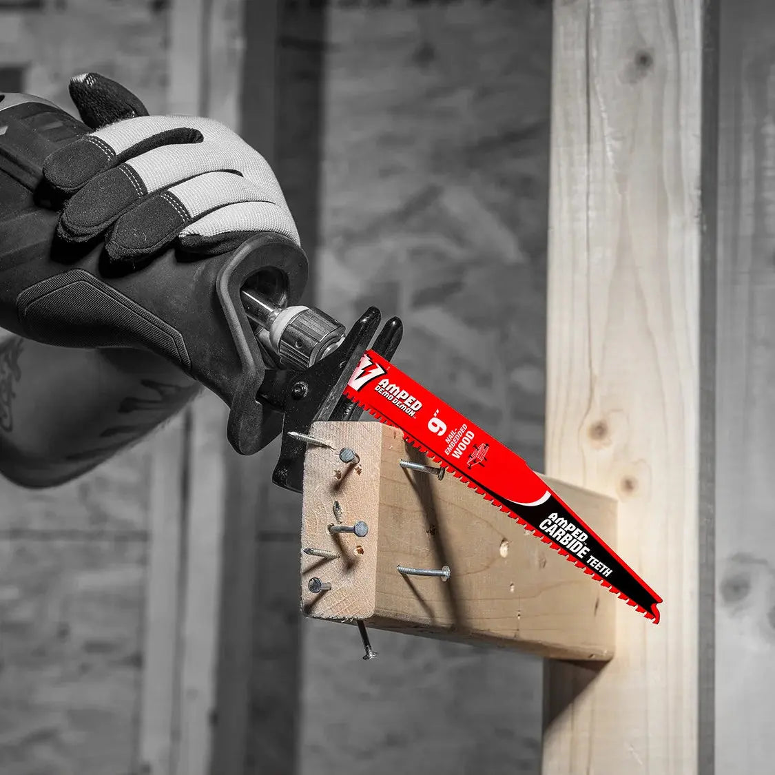 DIABLO DS0906CWSA - 9" 5/7TPI AMPED Carbide Demo Demon Recip Blade for Nail-Embedded Wood DIABLO
