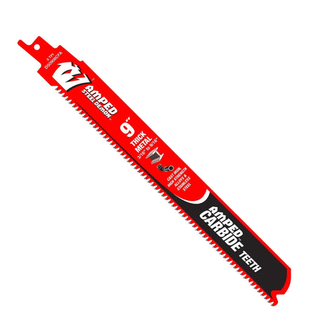 DIABLO DS0908CFA3C - 9" 8TPI AMPED Carbide Steel Demon Recip Blade for Thick Metal (3pk) DIABLO