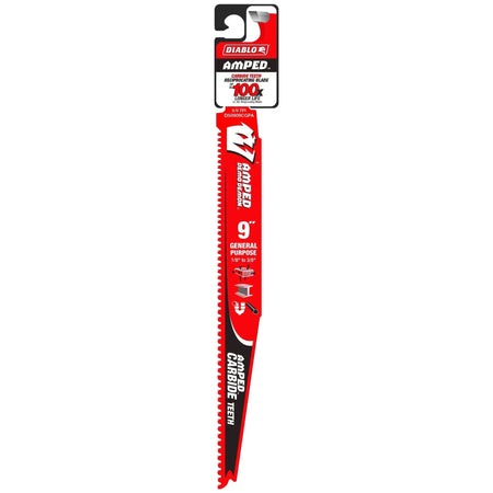 DIABLO DS0909CGPA - 9" 6/9TPI AMPED Carbide Demo Demon Recip Blade for General Purpose DIABLO