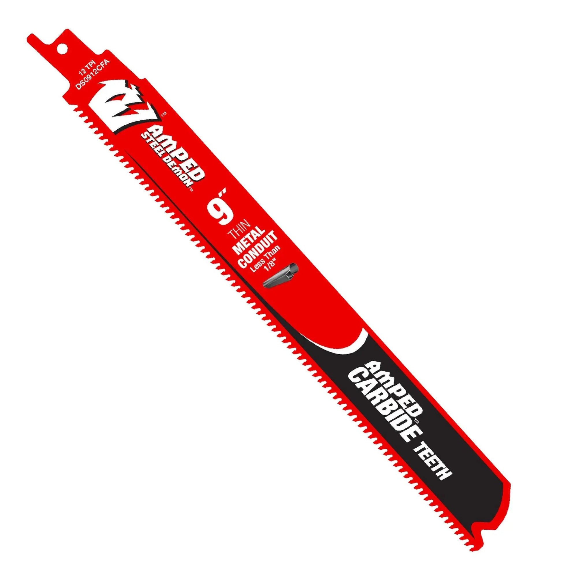 DIABLO DS0912CFA - 9" 12TPI AMPED Carbide Steel Demon Recip Blade for Thin Metal DIABLO