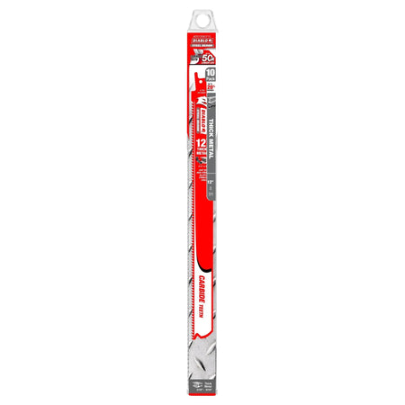 DIABLO DS1208CF10C - 12" 8TPI Carbide Steel Demon Recip Blade for Thick Metal (10pk) DIABLO