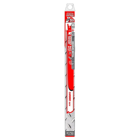 DIABLO DS1210CF10C - 12" 10TPI Carbide Steel Demon Recip Blade for Medium Metal (10pk) DIABLO