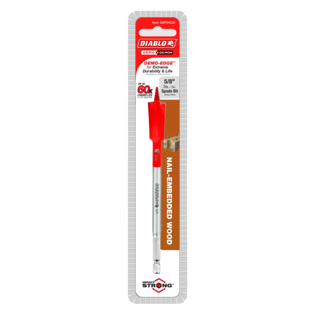 DIABLO DSPD4020  -  5/8" DEMODEMON SPADE BIT - Wise Line Tools