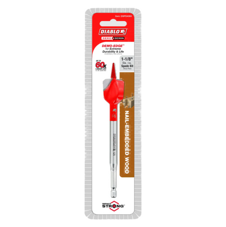 DIABLO DSPD4060  -  1 1/8" DEMODEMON SPADE BIT - Wise Line Tools