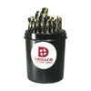 DRILLCO 400FW29 - 1/16" to 1/2" by 64ths 140° Black & Bronze High Speed Steel Jobbers Length Drill Set