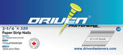 DRIVEN FASTENERS FDS314  - 3-1/4''  Smooth Taper Strip Nails -Skid of 80 Boxes DRIVEN FASTENERS