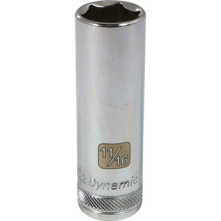 DYNAMIC D016522 - 1/2" D 6 PT 11/16" DEEP CHR SKT DYNAMIC