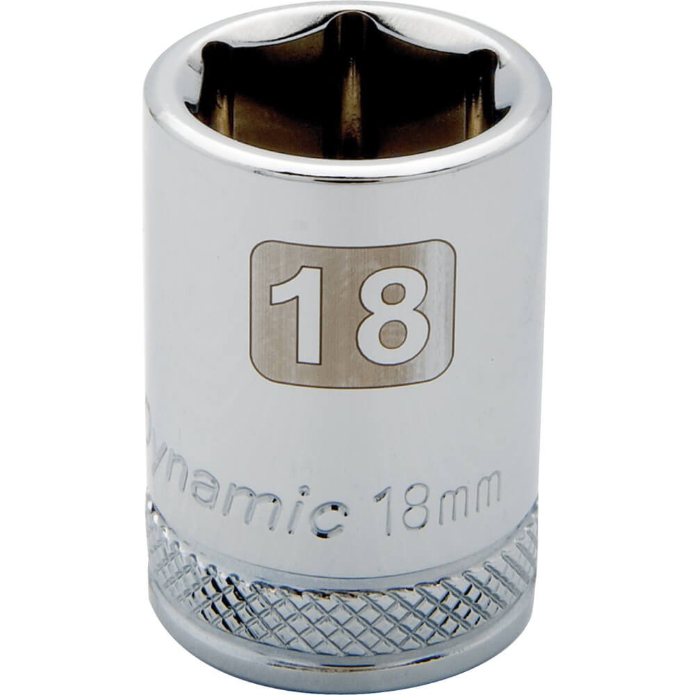 DYNAMIC D016018 - 1/2" D 6 PT 18MM CHR SKT DYNAMIC