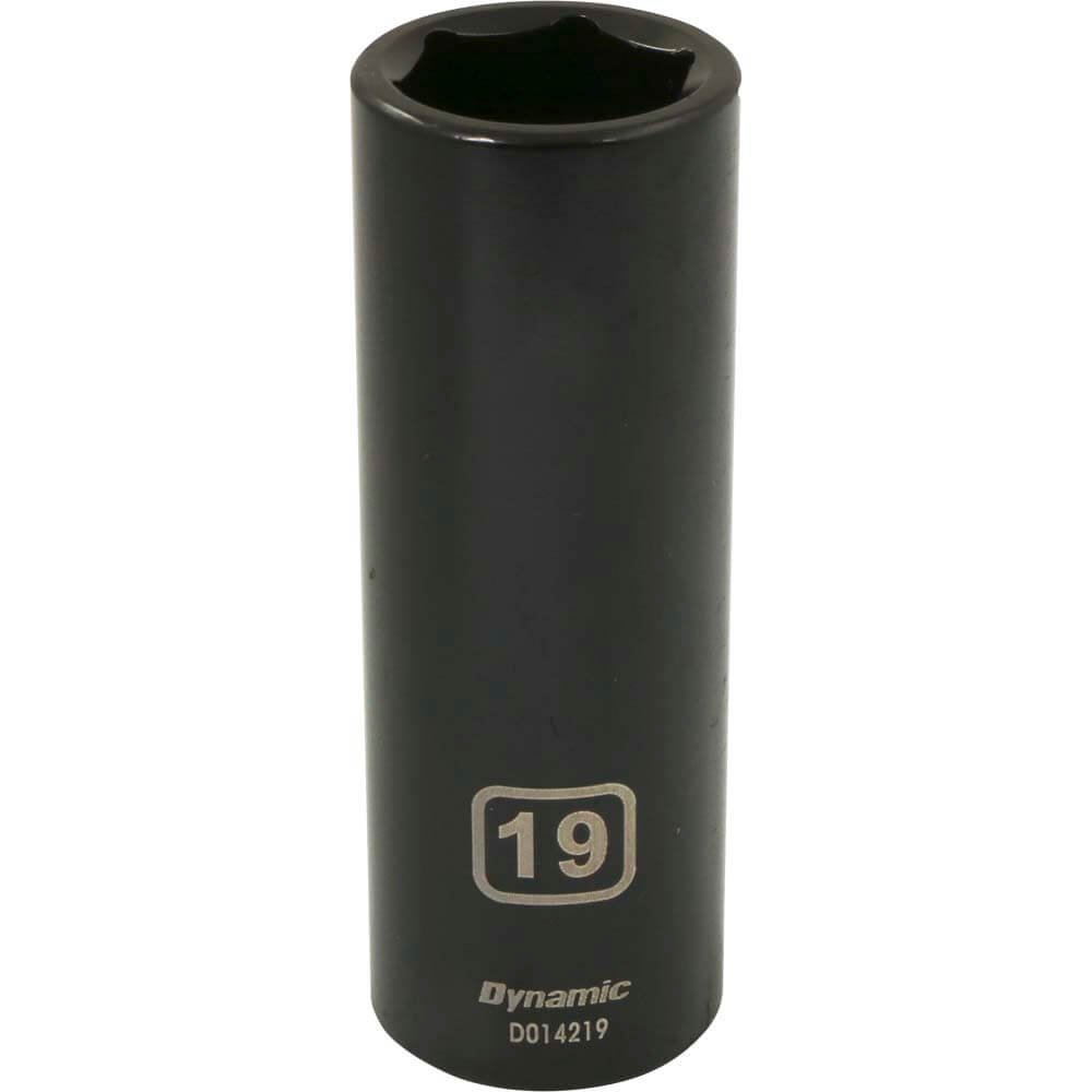 DYNAMIC D014219 - 1/2" D 6 PT 19MM DEEP IMP SKT DYNAMIC