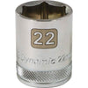 DYNAMIQUE 1/2" D 6 PT 22MM CHR SKT