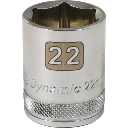 DYNAMIC D016022 - 1/2" D 6 PT 22MM CHR SKT DYNAMIC