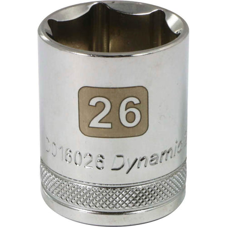 DYNAMIC GT-D016026 - 1/2" D 6 PT 26MM CHR SKT