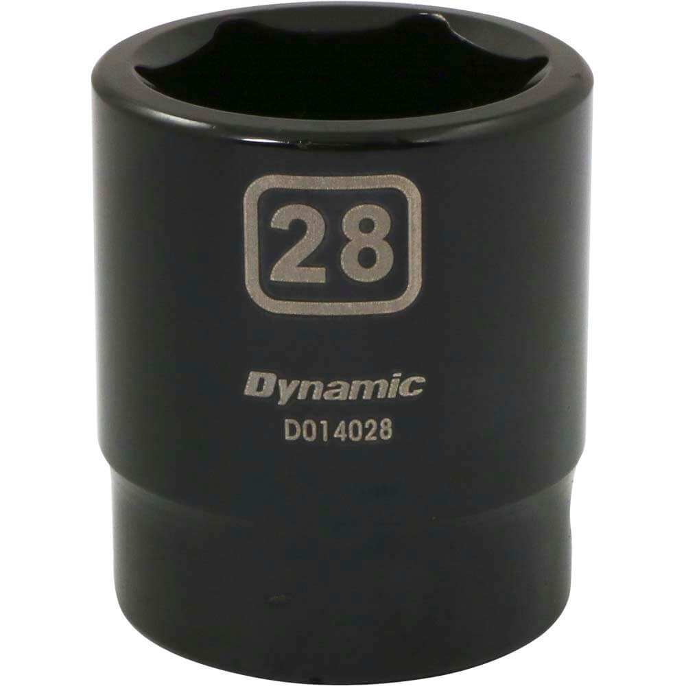 DYNAMIC D014028 - 1/2" D 6 PT 28MM IMP SKT DYNAMIC