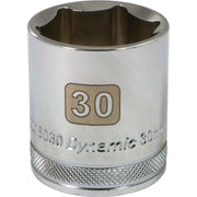 DYNAMIC D016030 - 1/2" D 6 PT 30MM CHR SKT DYNAMIC
