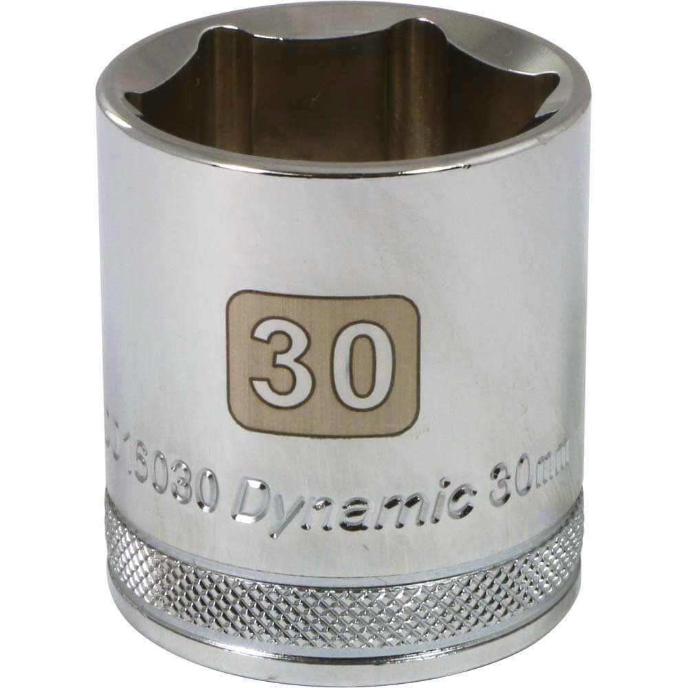 DYNAMIC D016030 - 1/2" D 6 PT 30MM CHR SKT DYNAMIC