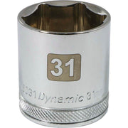 DYNAMIC D016031 - 1/2" D 6 PT 31MM CHR SKT DYNAMIC