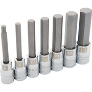 DYNAMIC 1/2" D 7 PC METRIC LONG HEX SKT SET - Wise Line Tools