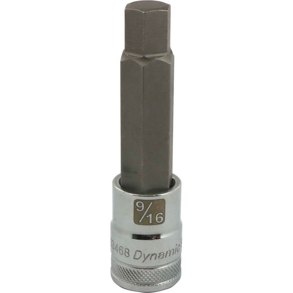 DYNAMIC D013468 - 1/2" D BIT SKT HEX 9/16" LONG DYNAMIC