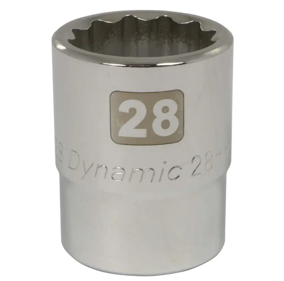 DYNAMIC 3/4" Drive 12 PT CHROME SOCKET GRAY