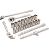 DYNAMIC GT-D018009 - 1/2" D 25 PC 6 PT STD MET SKT SET