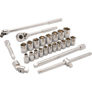 DYNAMIC D018009  -  1/2" D 25 PC 6 PT STD MET SKT SET DYNAMIC