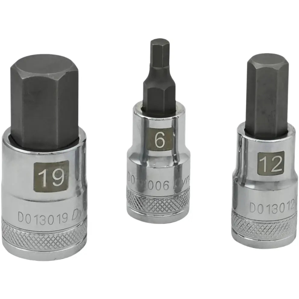 DYNAMIC D018014 - 1/2" D 7 PC MET STD HEX SKT SET DYNAMIC