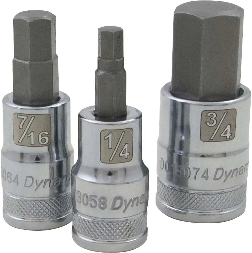 DYNAMIC D018018 - 1/2" D 8 PC STANDARD SAE HEX SKT SET DYNAMIC