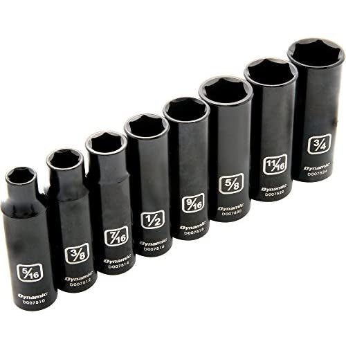 DYNAMIC GT-D010021  -  8PC SAE 3/8" DRIVE DEEP IMPACT SOCKET SET - Wise Line Tools