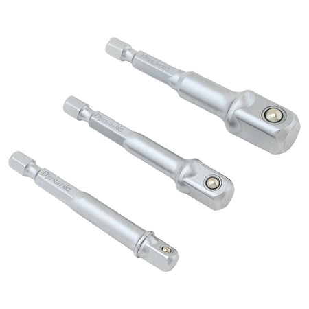 DYNAMIC GT-D112000  -  3 Piece 1/4" Hex Socket Driver Adapter Set - Wise Line Tools